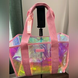 Iridescent Pink Beach Tote Bag